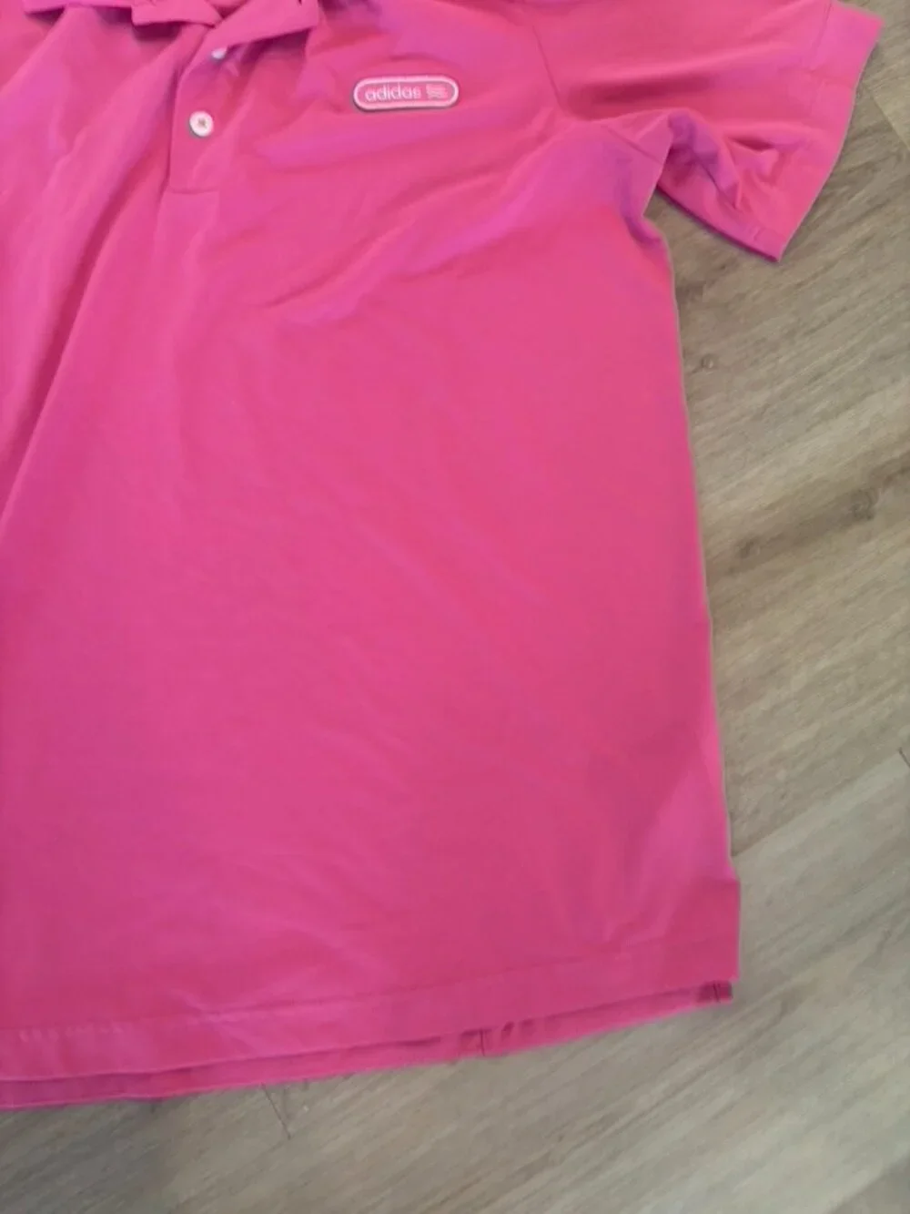 Adidas Men's Pink Golf Polo Large